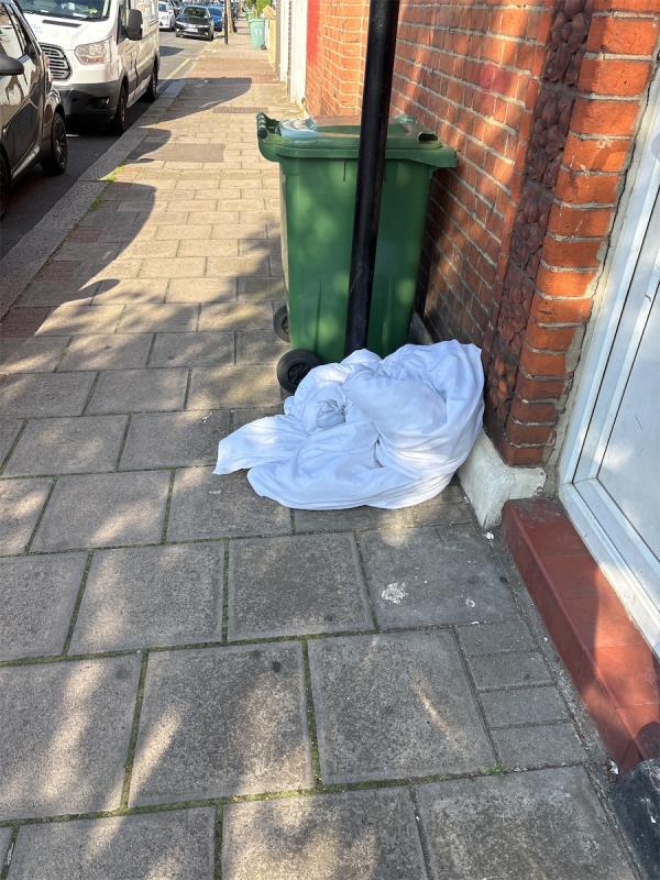 Fly tipping on top of Halley Road, after house 99-469A, Katherine Road, Forest Gate, London, E7 8DR