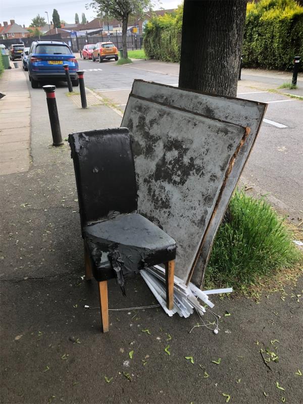 Between no 50 and playing fields entrance. Please clear flytip-50 Glenbow Road, Bromley, BR1 4RL