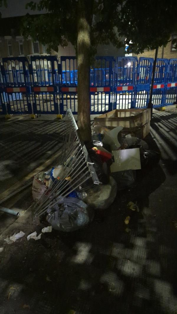 Fly tipping -72 Lawrence Road, East Ham, London, E6 1JW
