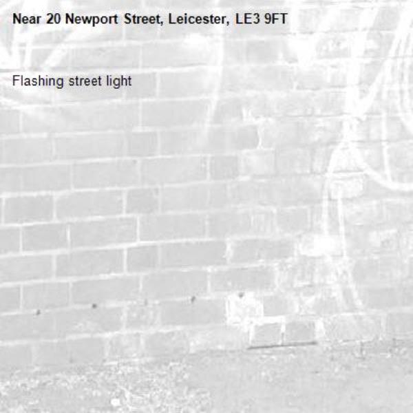 Flashing street light-20 Newport Street, Leicester, LE3 9FT