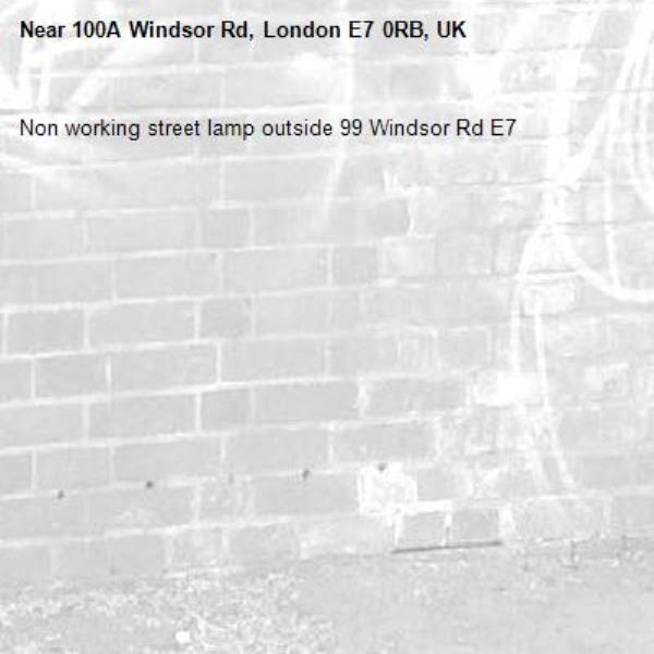 Non working street lamp outside 99 Windsor Rd E7-100A Windsor Rd, London E7 0RB, UK