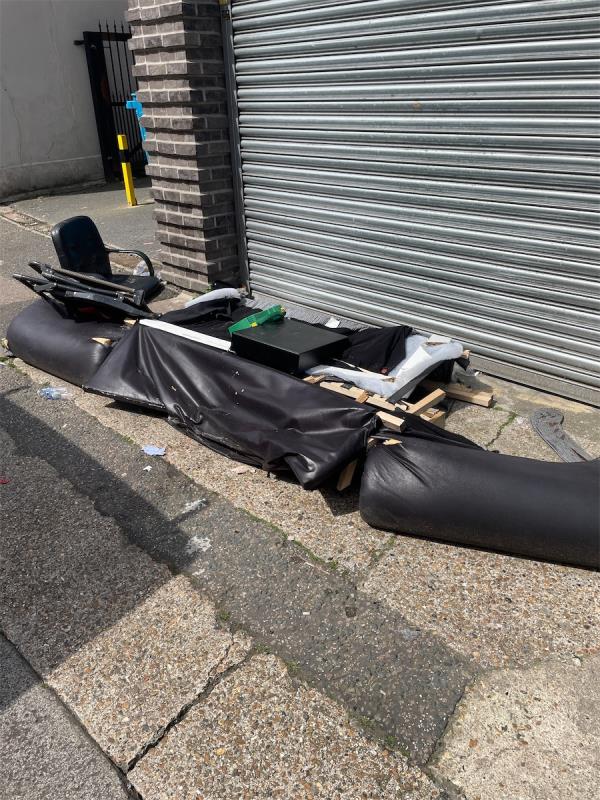 Large fly tip near 2a -2 Wildfell Road, London, SE6 4HU