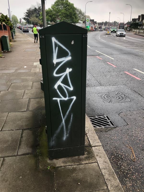Remove graffiti from cable box-413 Bromley Road, London, SE6 2RS