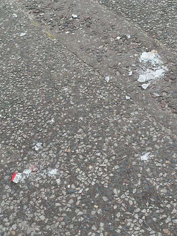 Vodka bottle smashed, dangerous to kids and dogs-2A, Northbrook Road, London, SE13 5QT
