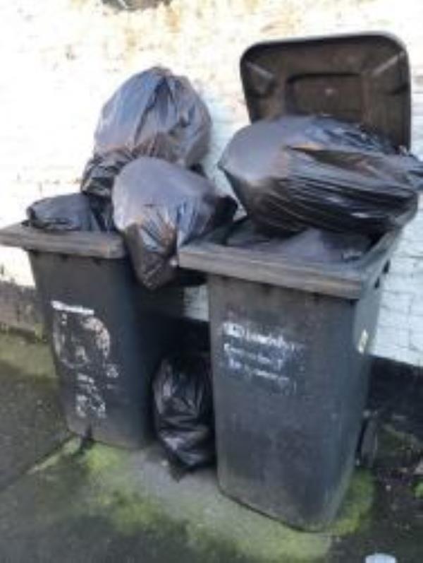 Missed Refuse collection of bins in Somerfield Street. Reported via Fix My Street-69 baring road
