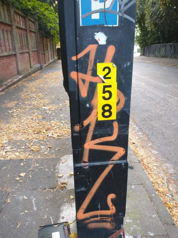 Parking metre vandalised and broken open meter number 258-138 Westcotes Drive, Leicester, LE3 0QS