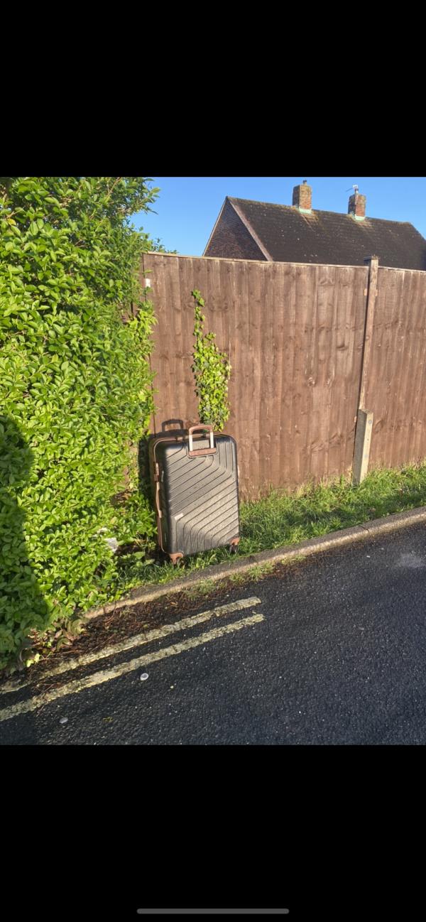 1 x suitcase on side of road. Has been there for a few weeks now. -1 Greatfield Close, Farnborough, GU14 8HR