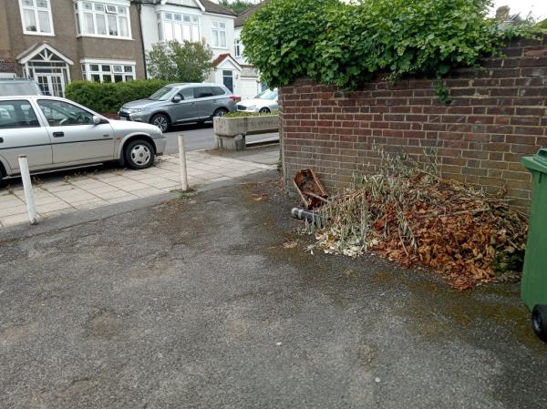 Fly tipping of uncontained cardboard boxes and tree branches deposited on Baring Road SE12 junction of Harland road SE 12. Please clear.-53a Baring Road, Lee, SE12 0JS