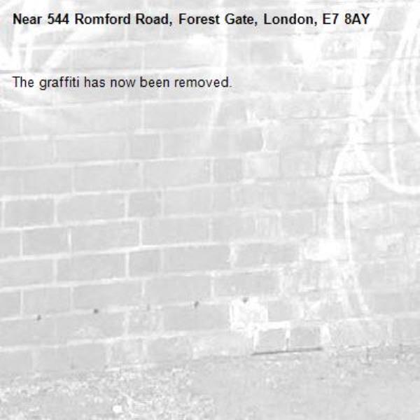 The graffiti has now been removed.-544 Romford Road, Forest Gate, London, E7 8AY