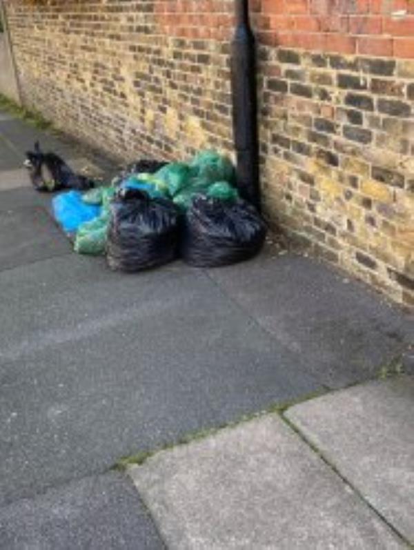 This rubbish was dumped overnight and is now being torn open by foxes making more of a mess
-9 Birkhall Road, London, SE6 1TF