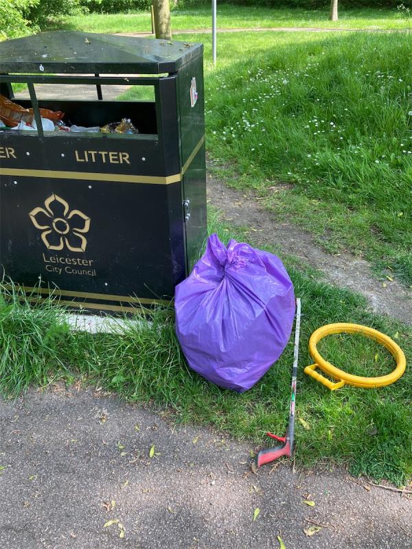 1 bag of litter picking for collection. Thank you,-Public Park Or Garden