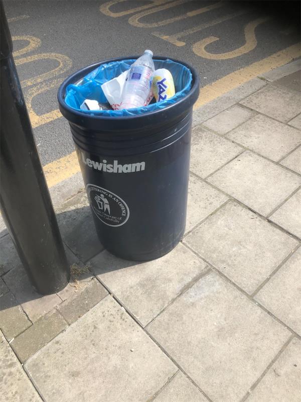 Please empty litter bin-178 Verdant Lane, London, SE6 1LJ