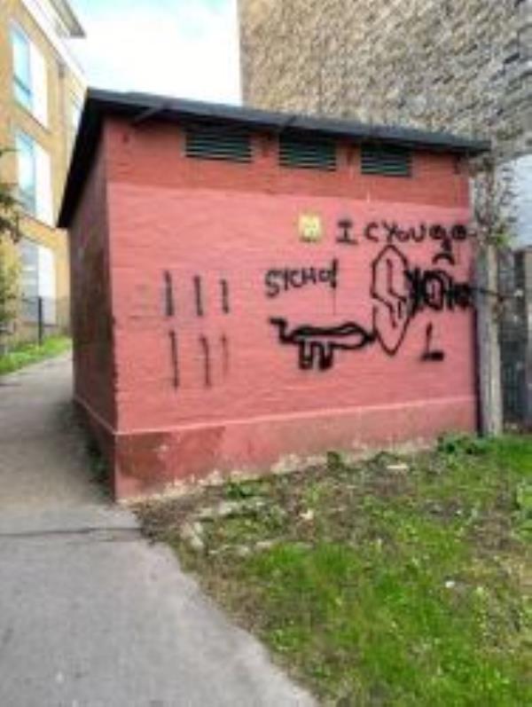 Graffiti in path between Blackheath Grove and Wemyss Road
-Wemysd road
