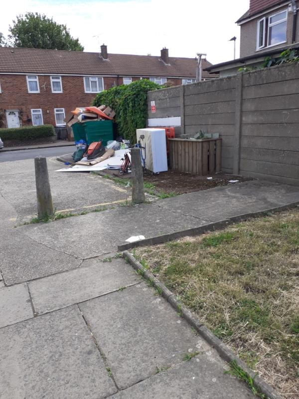 Fly-tipping near recycle bins -67 Forest Lane, London, E15 1RW