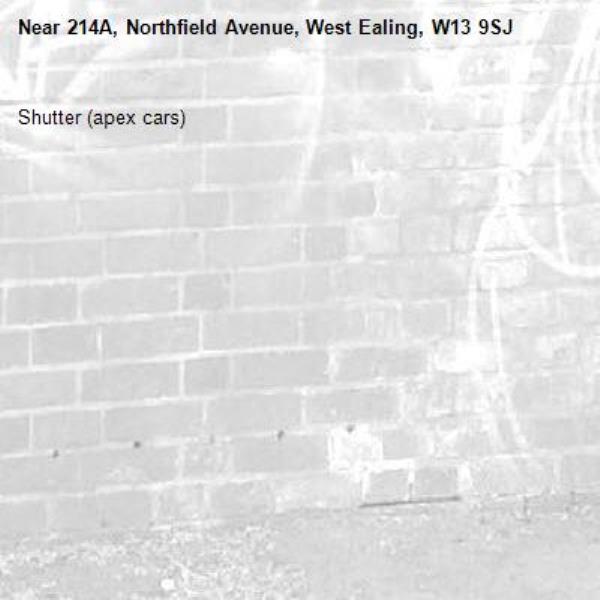 Shutter (apex cars) -214A, Northfield Avenue, West Ealing, W13 9SJ