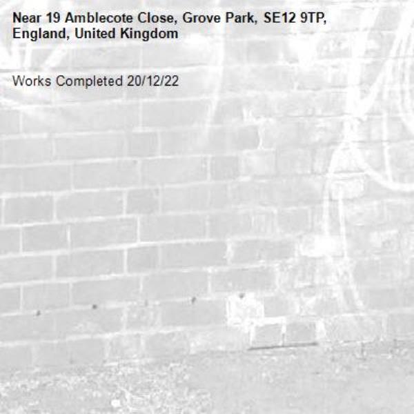 Works Completed 20/12/22-19 Amblecote Close, Grove Park, SE12 9TP, England, United Kingdom