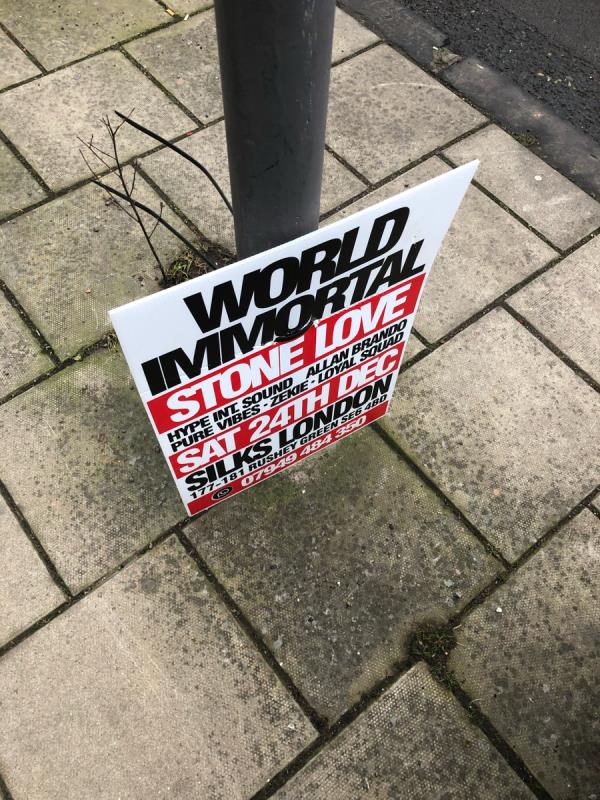 Remove flypostering from post-8 Baring Rd, London SE12 0PQ, UK