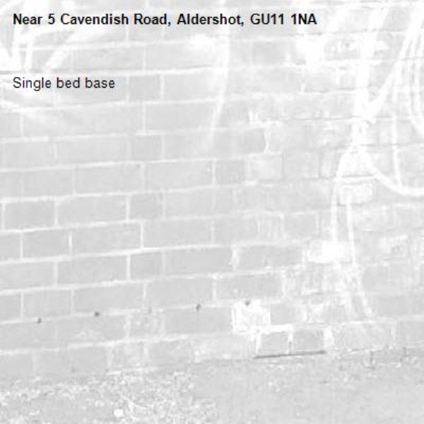 Single bed base -5 Cavendish Road, Aldershot, GU11 1NA