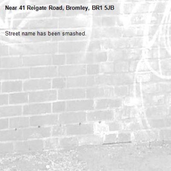 Street name has been smashed.-41 Reigate Road, Bromley, BR1 5JB