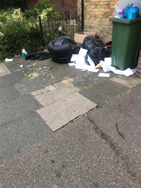 Fly tipping -207 Queens Road, Upton Park, London, E13 9AN