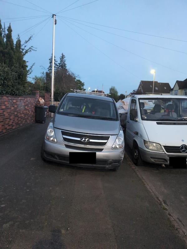 The whole Van is parked on the pavement.-10 Abbots Road South, Leicester, LE5 1DA
