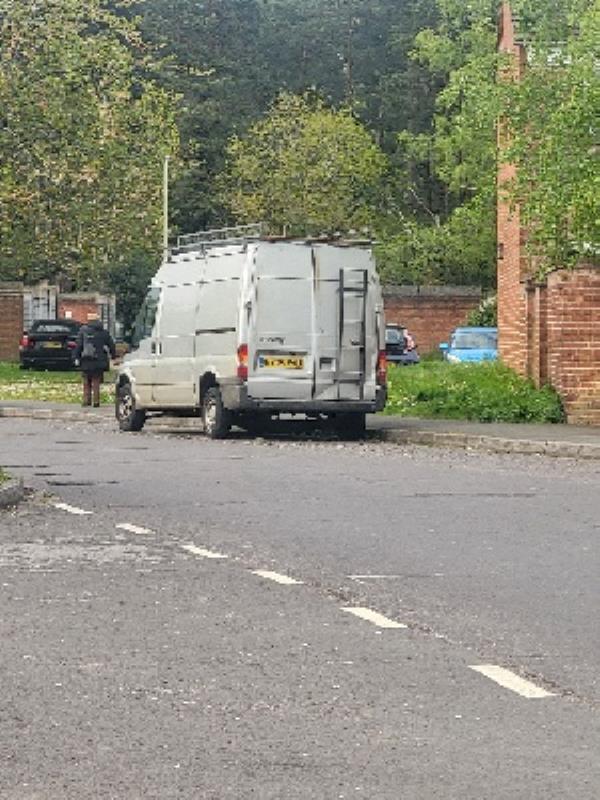 this van has been parked here for months with no mot and is currently sorn. I have reported it to the dvla and nothing.  -24 Pinewood Park, Farnborough, GU14 9LD