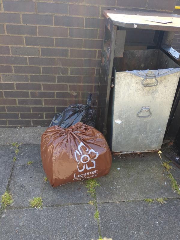 Rubbish bags-The Royal Leicesters, 7 Lockerbie Walk, Leicester, LE4 7ZX