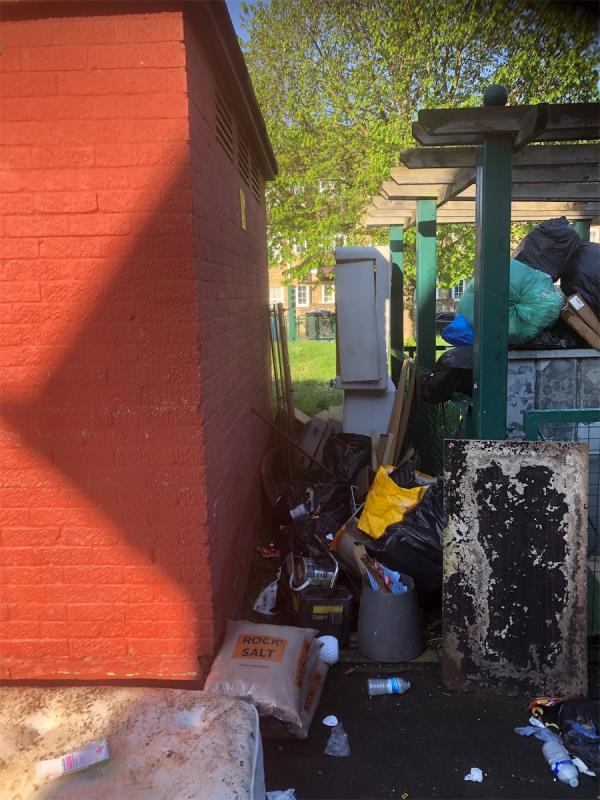 34-44. Please clear flytip from side of sub station-34 Crutchley Road, London, SE6 1QL