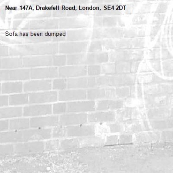 Sofa has been dumped -147A, Drakefell Road, London, SE4 2DT