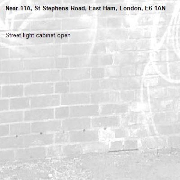 Street light cabinet open-11A, St Stephens Road, East Ham, London, E6 1AN