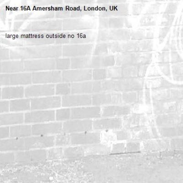 large mattress outside no 16a-16A Amersham Road, London, UK