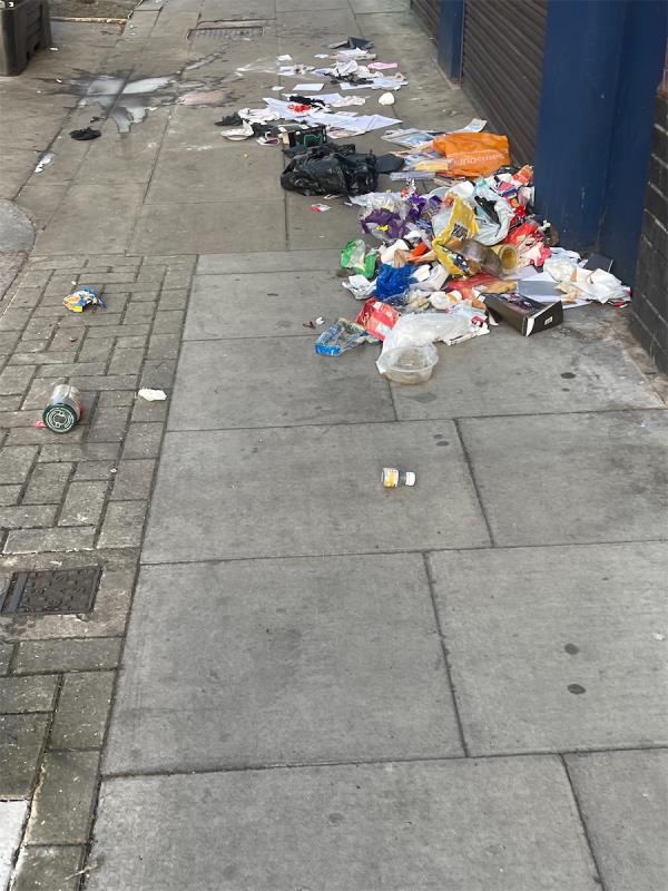 People on the street saw a man going through these bags ripping them open -Flat B, 1 Kimberley Gardens, Tottenham, London, N4 1LB