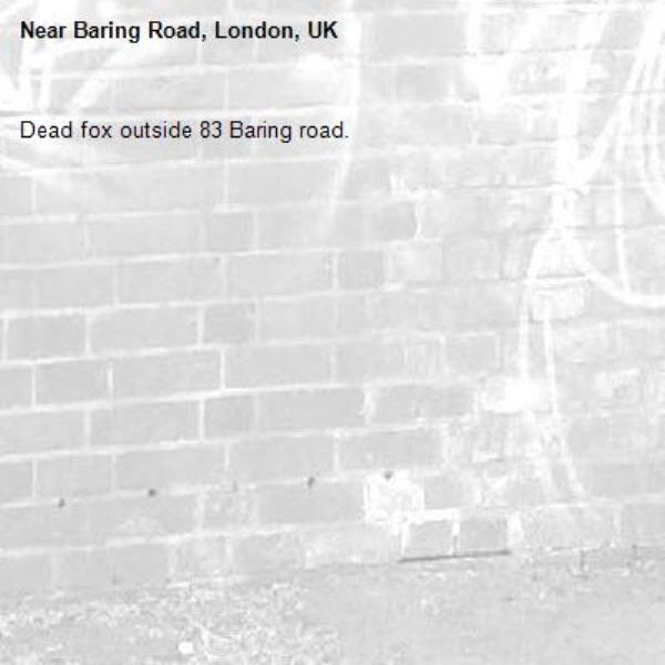 Dead fox outside 83 Baring road.-Baring Road, London, UK