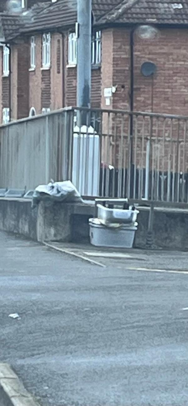 Fly tipping. Rubbish been there for 5 days. -Gallards Hill Service Road Morcote Road, Leicester