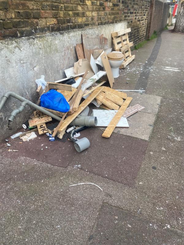 Dumped rubbish -2 Imperial Cottages, Billington Road, London, SE14 5QQ