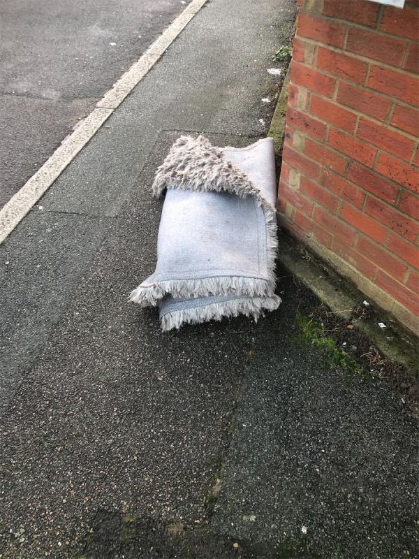 Please clear a rug from entrance to Cul de sac-148 Shroffold Road, Bromley, BR1 5NJ