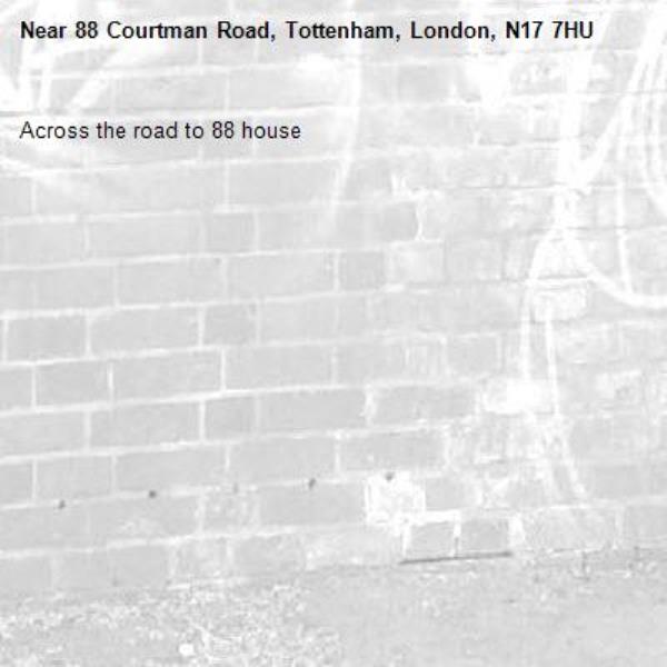 Across the road to 88 house -88 Courtman Road, Tottenham, London, N17 7HU