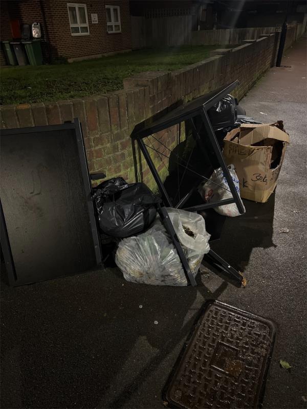 Rubbish left -146 Market Street, East Ham, London, E6 2RB
