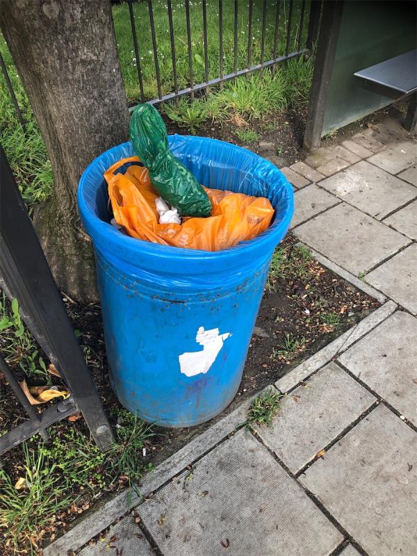 Please empty litter bin by bus stop-50 Burnt Ash Hill, London, SE12 0JW