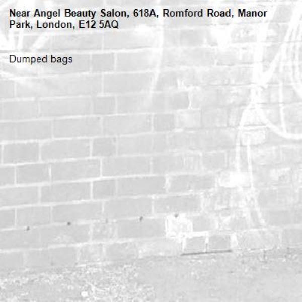 Dumped bags-Angel Beauty Salon, 618A, Romford Road, Manor Park, London, E12 5AQ
