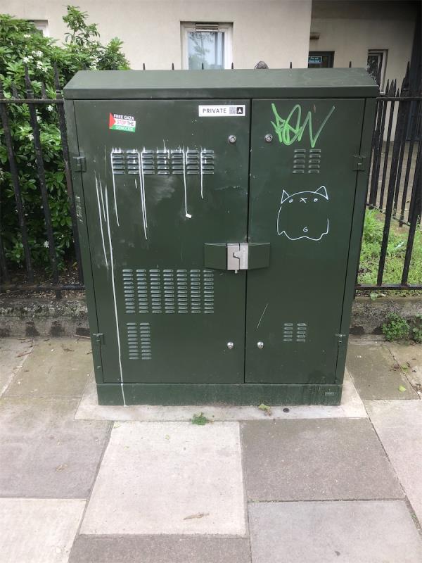 Remove graffiti from cable box (1)-Mcmillan Street, Deptford