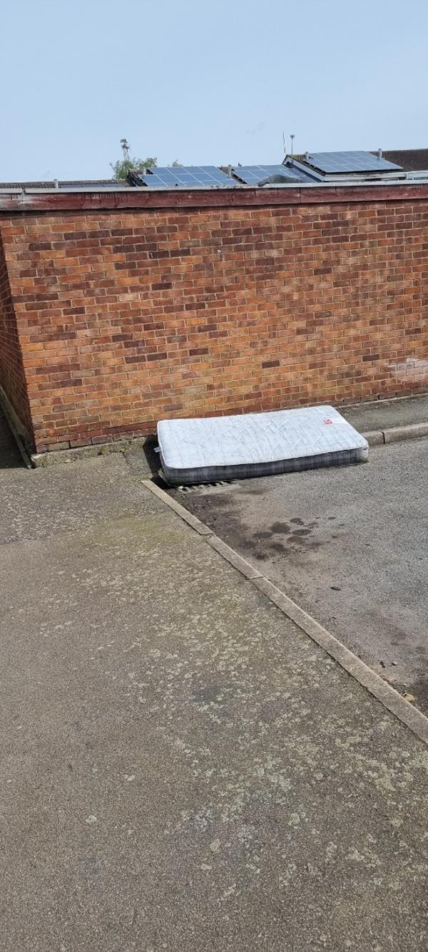 Dumped mattress been there for weeks -8 Rushford Close, Leicester, LE4 9UG