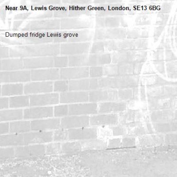 Dumped fridge Lewis grove-9A, Lewis Grove, Hither Green, London, SE13 6BG