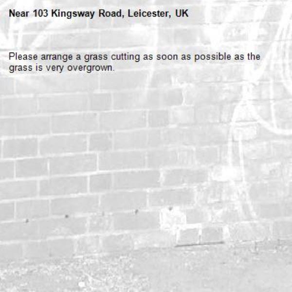 Please arrange a grass cutting as soon as possible as the grass is very overgrown.-103 Kingsway Road, Leicester, UK