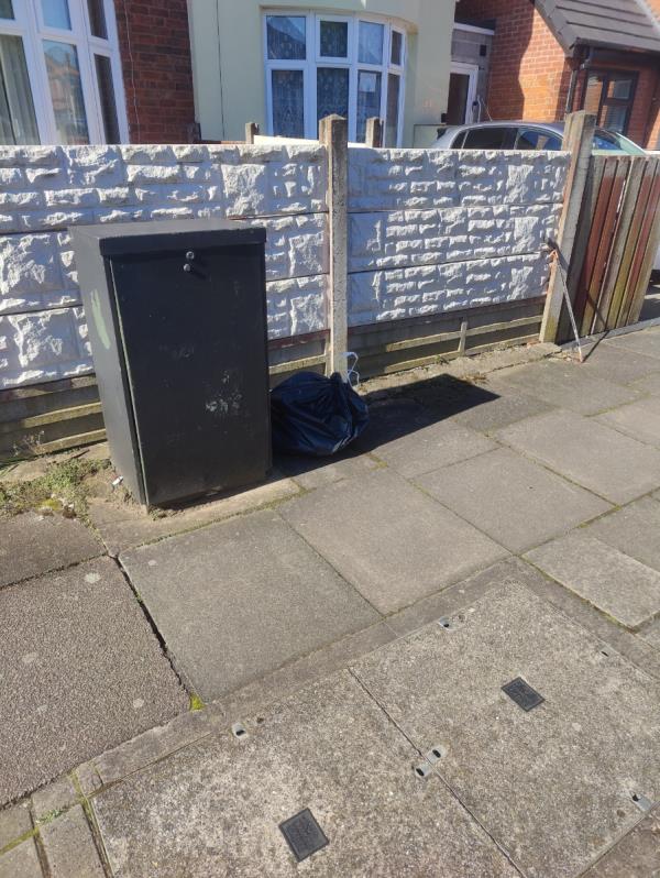I have done a litter clean along part of Osmaston Rd and Staveley Rd and left the bag on the corner of the 2 streets next to a telecoms box for collection. Includes alot of glass bottle, broken glass bottles, bottles potentially filled with wee and cigarette butts. -53 Osmaston Road, Leicester, LE5 5JH