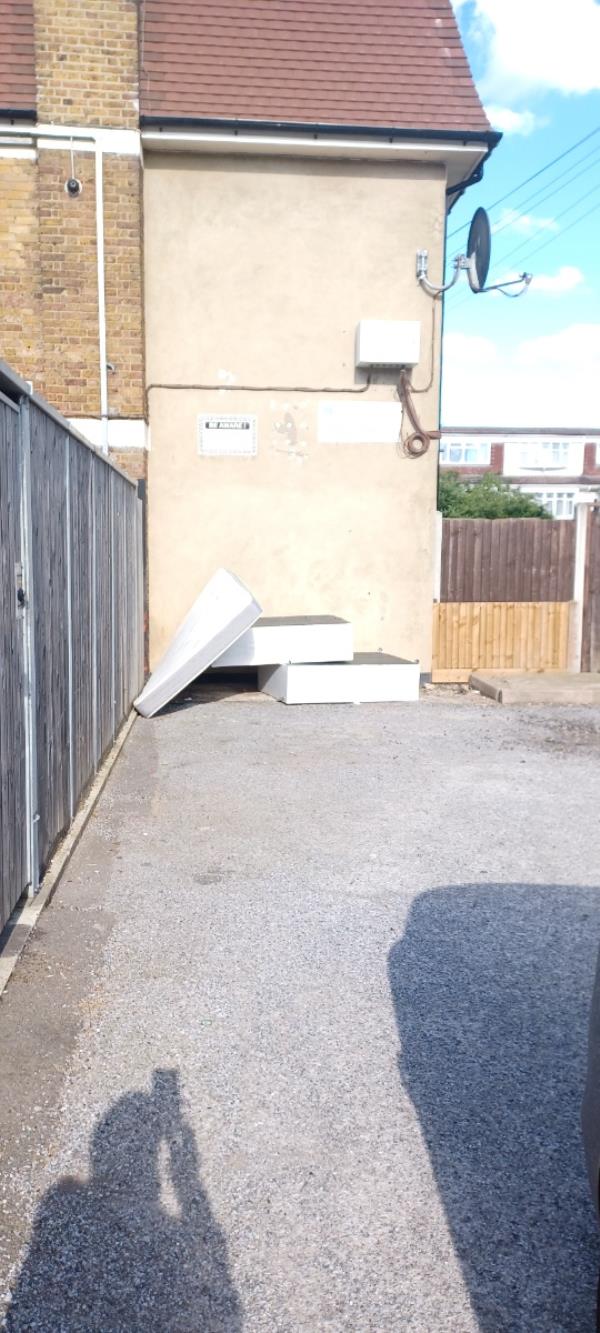 Beds dumped bins dumped over turned -1 Colman Road, West Beckton, London, E16 3JY