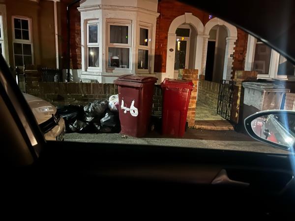 Been like this for a month and increasing in quantity. Presence of rat has been witnessed too.

The Occupants been approached but claim its their landlords responsibility.-46 Blenheim Road, Reading, RG1 5NQ