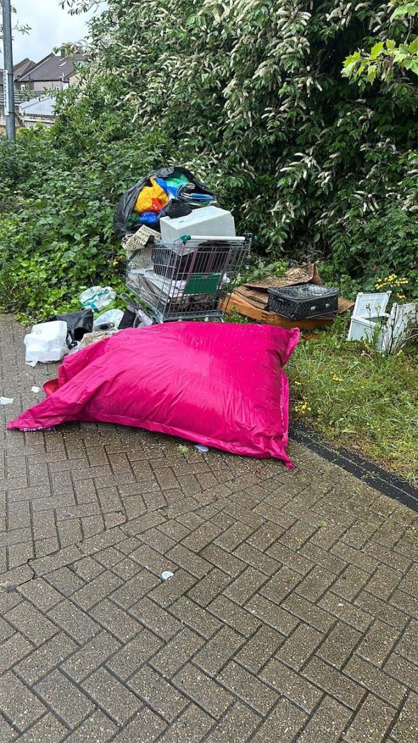 Fly tipping on side road -4 Roman Road, East Ham, London, E6 3RX