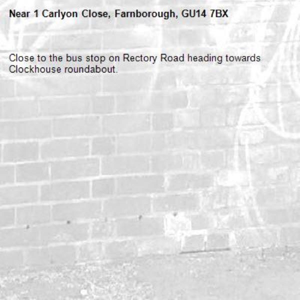 Close to the bus stop on Rectory Road heading towards Clockhouse roundabout.-1 Carlyon Close, Farnborough, GU14 7BX
