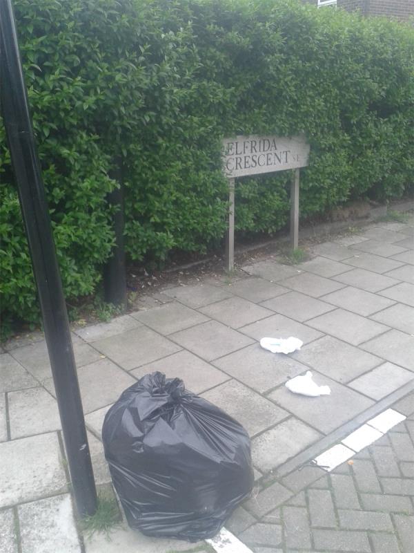 Please clear a dumped bag-4 Elfrida Crescent, Bellingham, London, SE6 3EP